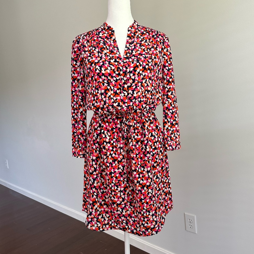 Diane von Furstenberg Freya Floral Silk Shirt Dress - Size 6